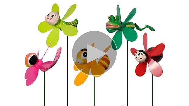 Amazon.com: Garden Decor Pinwheels, 5-Pack Colorful 3D Lovely Insect Whirligigs Wind Spinners Outdoor Pinwheels for Yard and Garden Wind Spinners for Yard Lawn Decorations (5PCS Mix Set) : Toys & Games