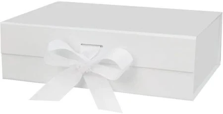 Pink Magnetic Gift Box with Lid and Ribbon
