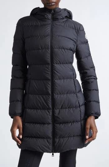 Moncler Women's Gie Hooded Long Down Jacket