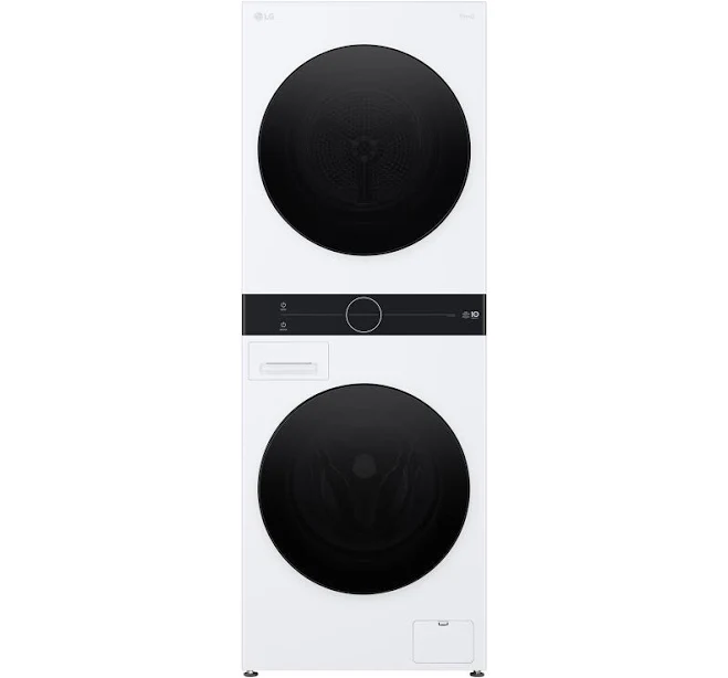 Compact Single Unit LG WashTower with Center Control 2.4 cu.ft. Front Load Washer and 4.2 cu.ft. Electric Ventless HeatPump Dryer wkhc152hwa