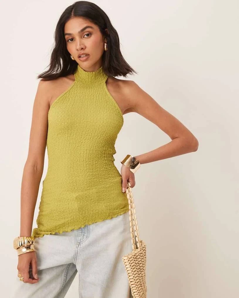 ASOS Textured Halter Top