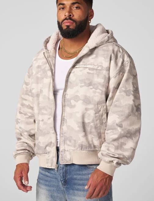 YoungLA Men's 5014 Camo Bronco Jacket