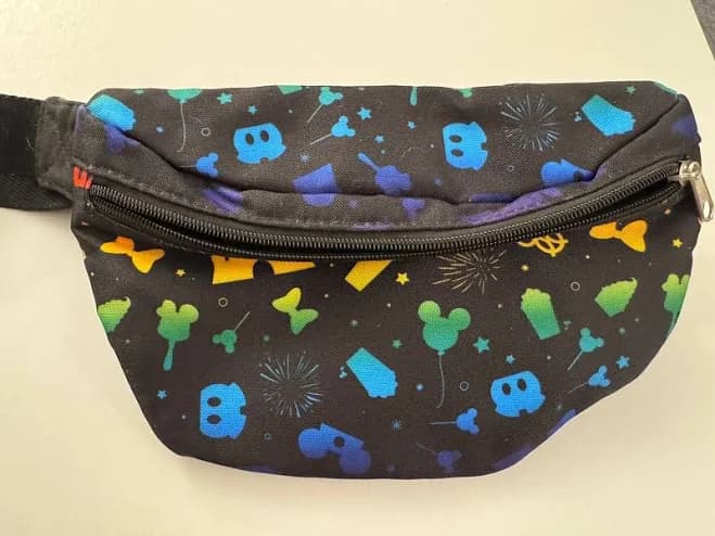 Disney Rainbow Ombré Belt Bag Fanny Pack Attractions Snacks Icons