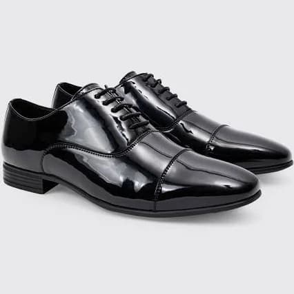 boohooMAN Men's Patent Oxford