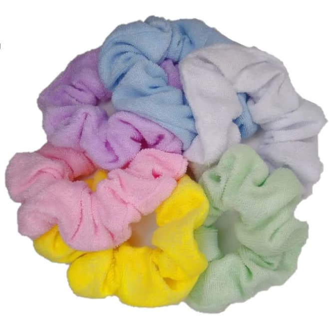 Terry Cloth Scrunchies (24 Pack)