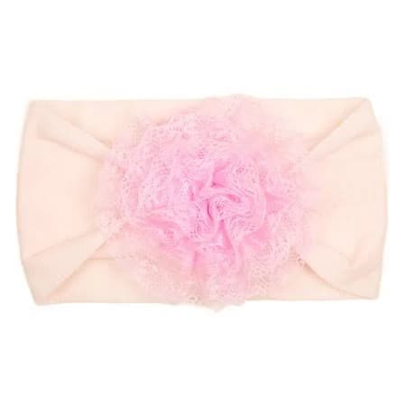 Baby Girl Soft Touch Pink Headband with Large