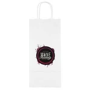Promotional Vino - White Shopper - ColorVista (5 1/2" x 3 1/2" x 13")