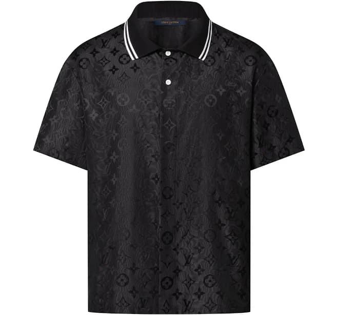 Louis Vuitton Monogram Moire Jacquard Silk Shirt