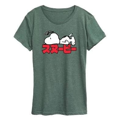 Peanuts Snoopy Kanji Graphic T-Shirt