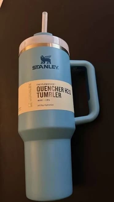 Stanley Quencher H2.0 Flowstate Tumbler 40 Oz - Pool/azure Light Blue