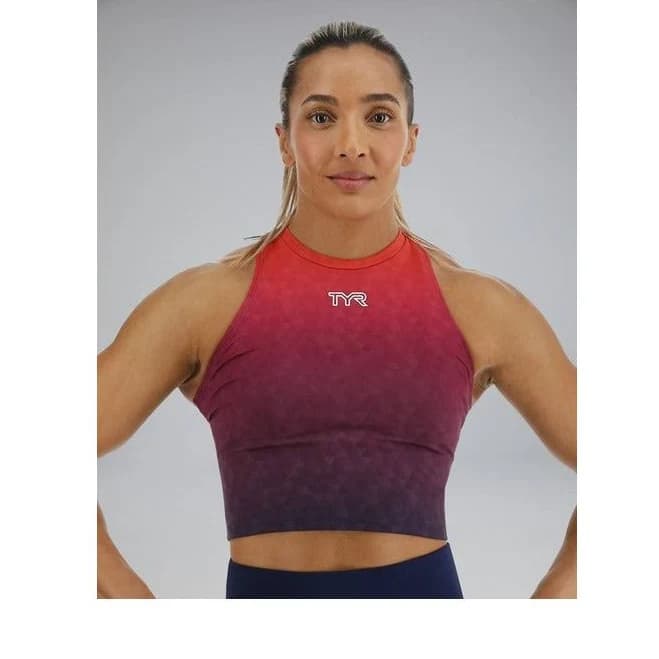 TYR Women's Cropped High Neck Tank