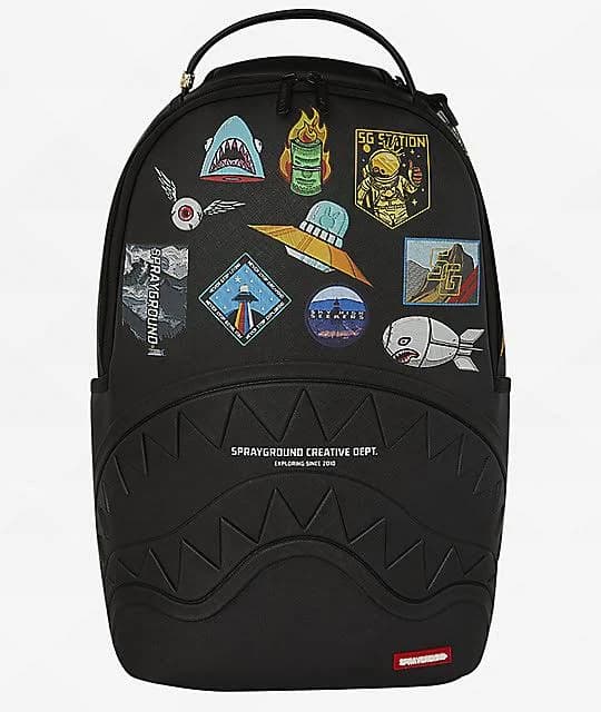 Sprayground Sharkmouth Embossed Patches DLXSV Backpack