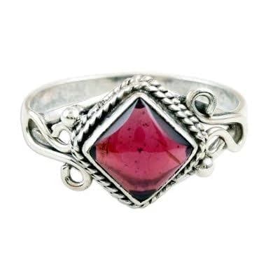 Sterling Silver Garnet Cocktail Ring