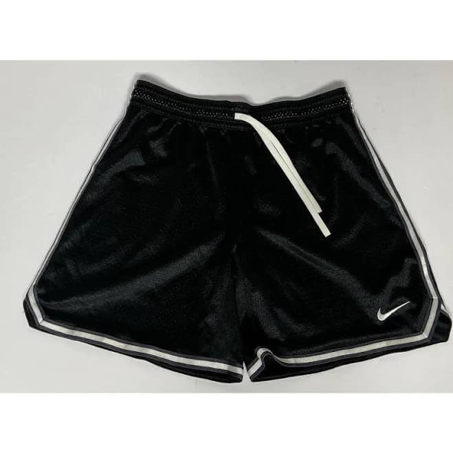 Nike Mens Black Dry Fit Mesh Athletic Shorts With White Side Stripes