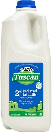 Tuscan 2% Reduced Fat Milk, Half Gallon, 64 fl oz