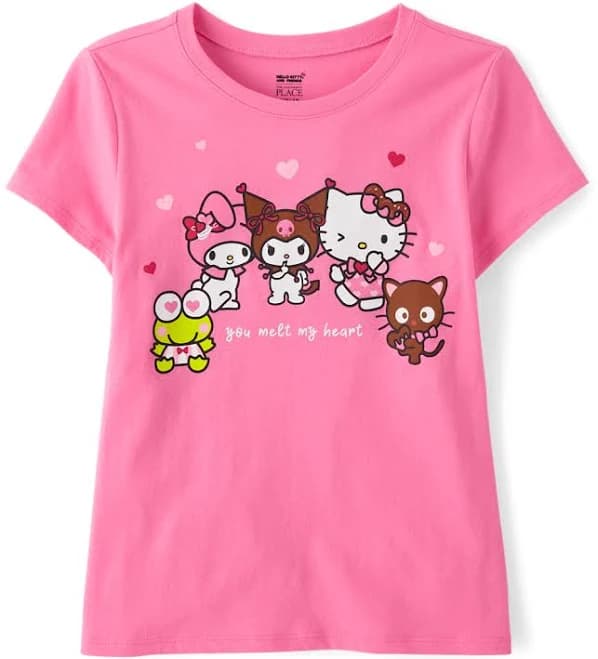 The Children's Place Girls Hello Kitty Melt My Heart Graphic T-Shirt
