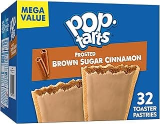 Toaster Pastries, Breakfast Foods, Kids Snacks, Family Pack, Frosted Brown Sugar Cinnamon (32 Pop-Tarts)