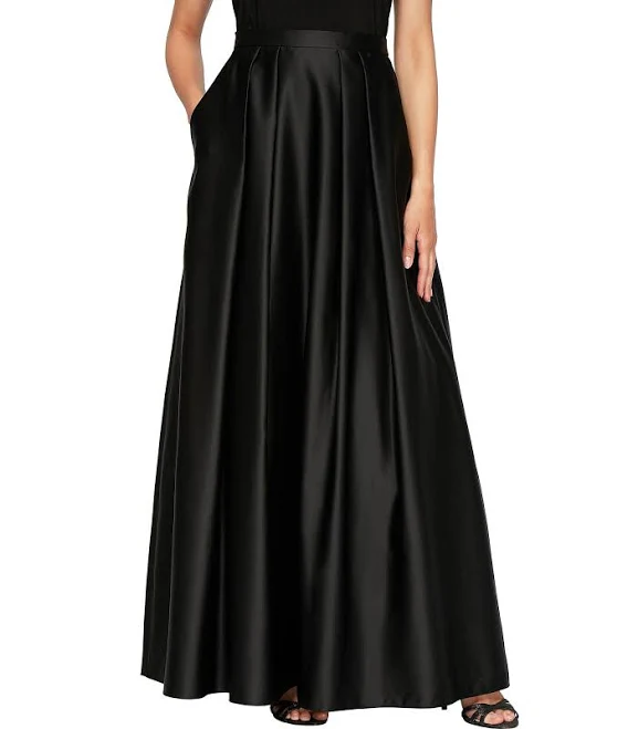 Alex Evenings Women's Satin Ballgown Skirt with Pockets