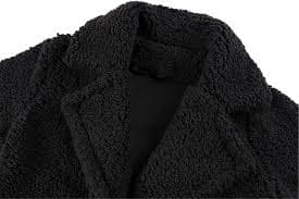 Amazon.com: Andongnywell Women Long Sleeve Casual Lapel Fleece Fuzzy Faux Shearling Warm Winter Jackets Granulated Fleece Coat (Black,XX-Large) : Clothing, Shoes & Jewelry