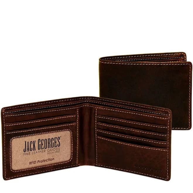 Jack Georges Voyager Leather Bifold Wallet #7301