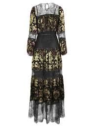 Silk Devore Long Dress - Ziemann & Co