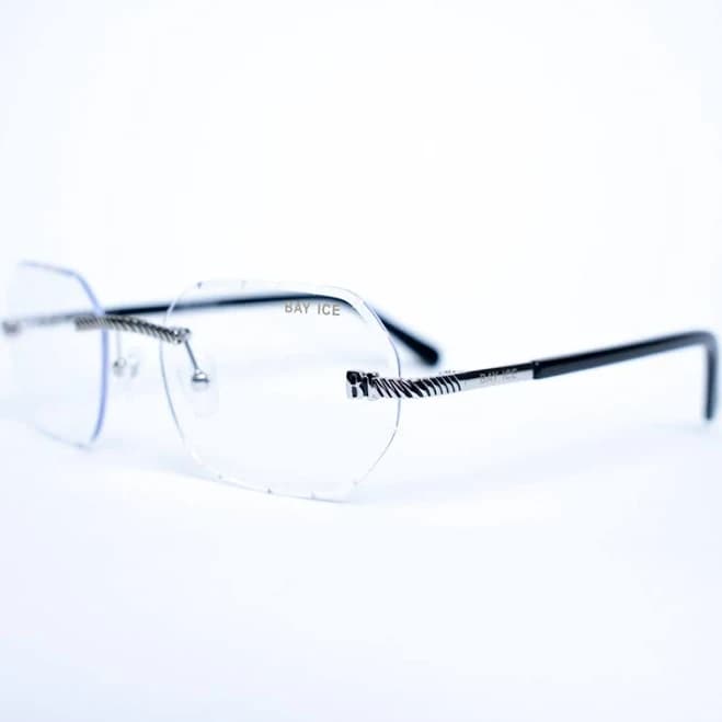 Diamond Cut Rimless Glasses