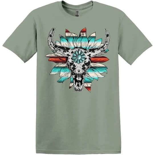 Boho Flower Skull T-Shirt