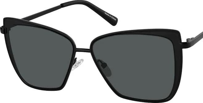 Zenni Women's Cat-Eye Metal Sunglasses with Nose Pads