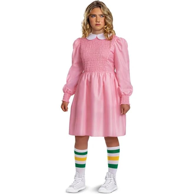 Stranger Things Eleven Pink Dress Costume