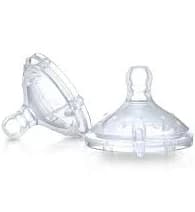 Nuby Natural Touch Fast Flow Replacement Nipple 2 Pack