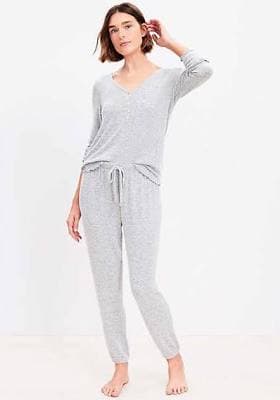 Loft Marled Henley Pajama Set
