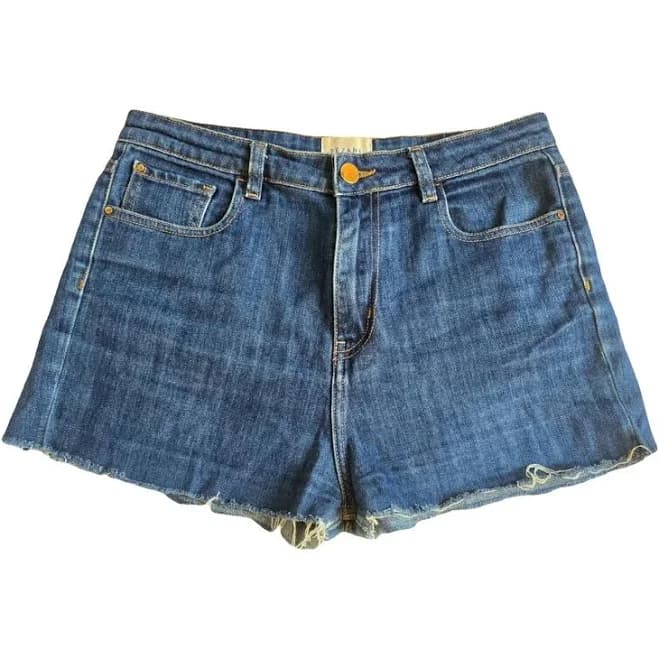 Sézane Blue Denim Shorts Size 38 FR