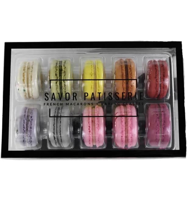 Savor Patisserie Rainbow French Macarons
