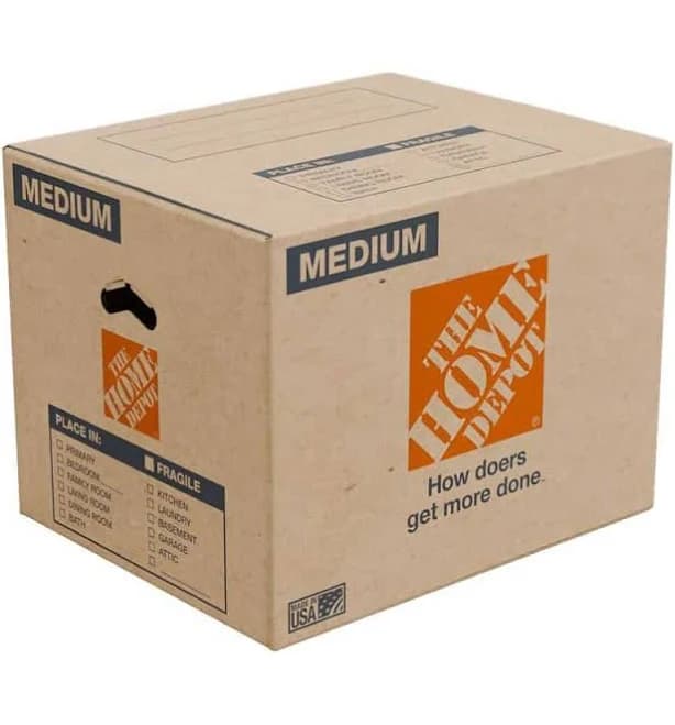 The Home Depot Medium Moving, Shipping, Packing Box with Handles