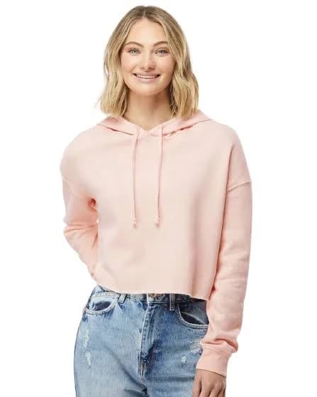 Independent Trading Co AFX64CRP Women's Lightweight Crop Hooded Sweatshirt