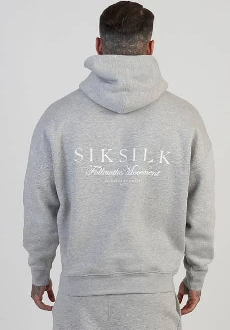Siksilk Men's Marl Graphic Hoodie
