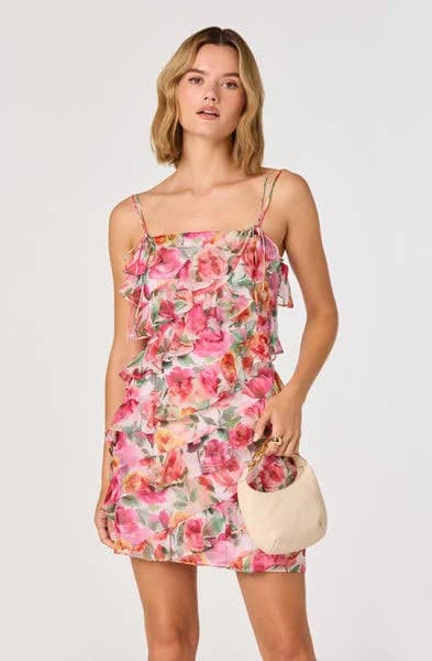 Astr The Label Blanca Floral Ruffle Mini Dress