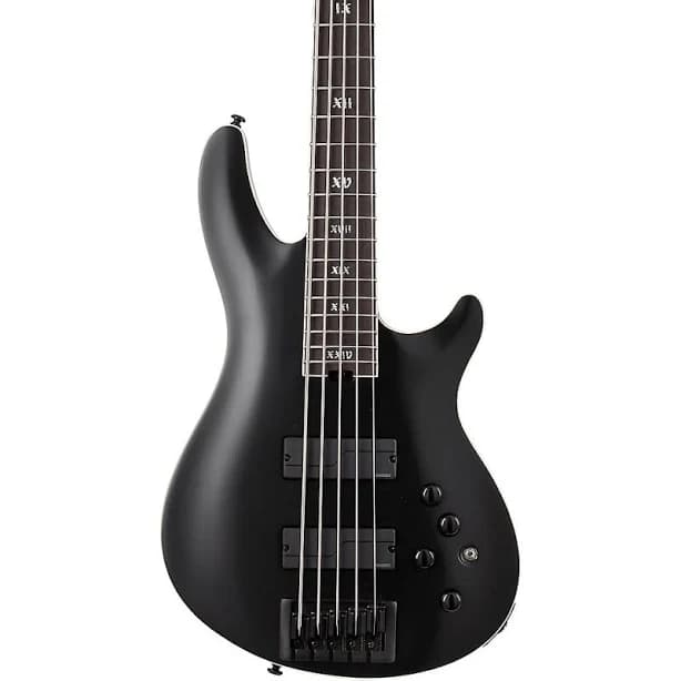 Schecter SLS Evil Twin-5 Bass Guitar – Satin Black
