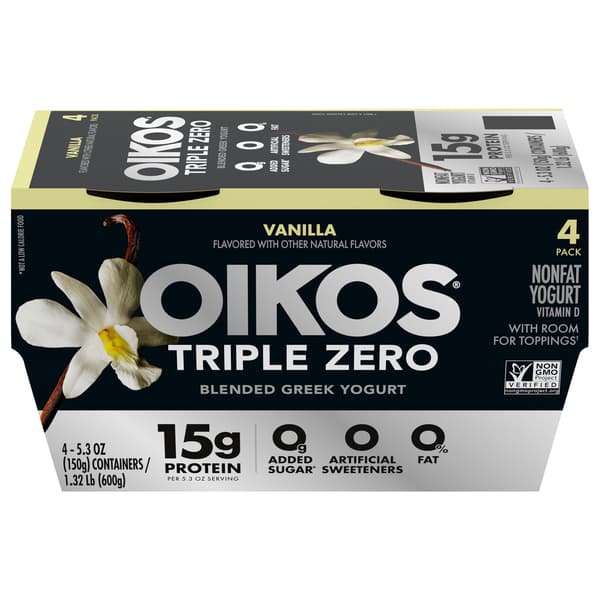 Dannon Oikos Triple Zero Yogurt Vanilla