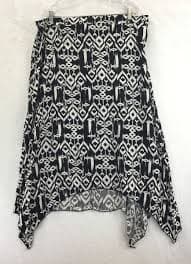 Living Doll LA / Tribal Elastic Waist Asymmetric Handkerchief Skirt / Size 2X | eBay