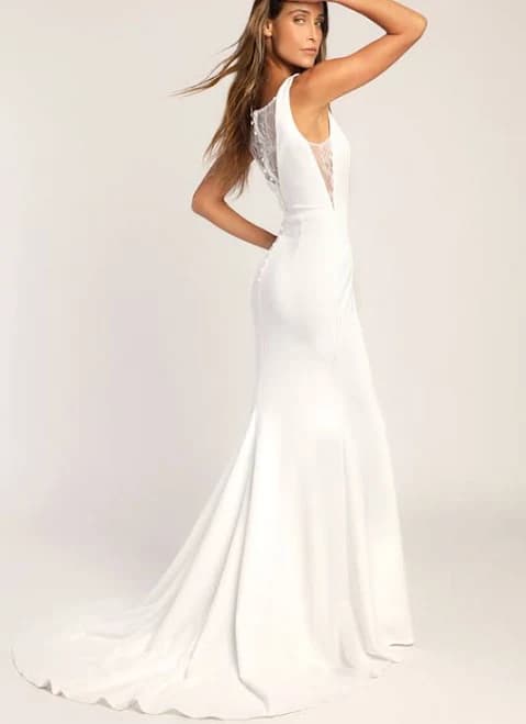 Lulus Lace V-Neck Mermaid Dress