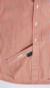 American Living Long Sleeve Orange Striped Shirt Men's Large Embroidered Logo | eBay