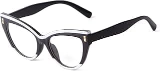 KFPH Stylish Cat Eye Glasses Blue Light Glasses Frames for Women Computer Gaming Reading Glasses Anti Glare & UV