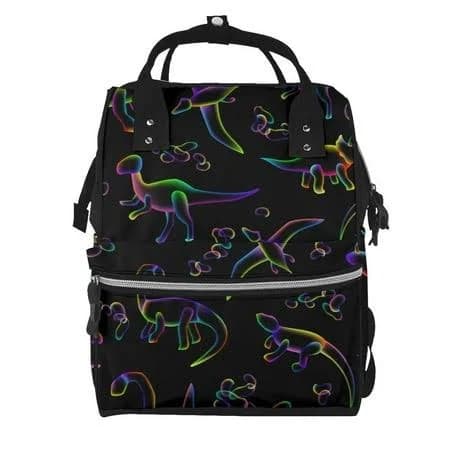 Xecao Dinosaur Print Large Capacity Nappy Bag
