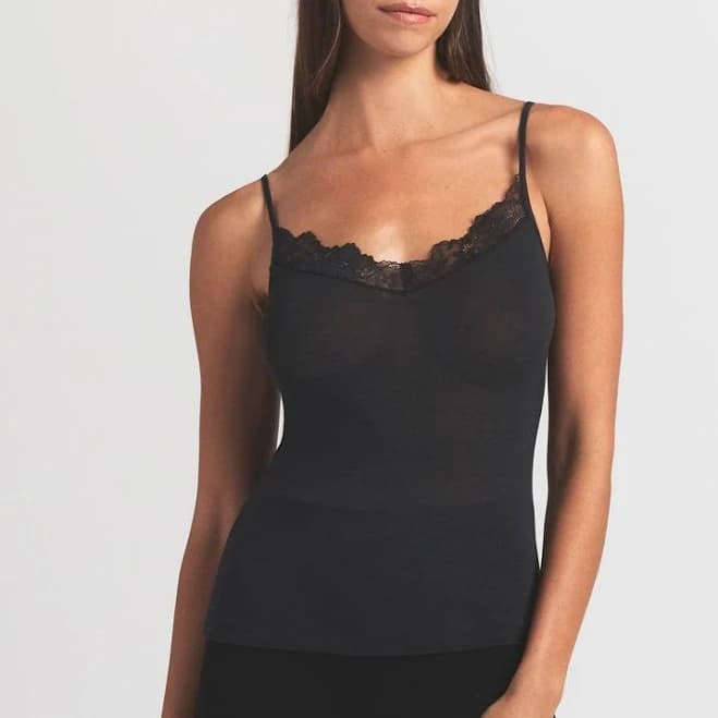 Women's Skims Lace Cami Top Onyx Black