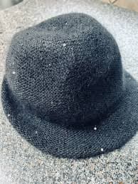 Inverni Lana Wool Hat Sequins Gray OSFA Soft Many Different Looks N. Marcus | eBay