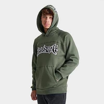 Hoodrich Men's Graffiti Hoodie in Khaki Green | Size: 2XL