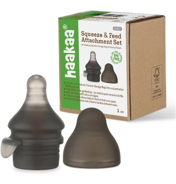 Haakaa Silicone Squeeze & Feed Attachment Set