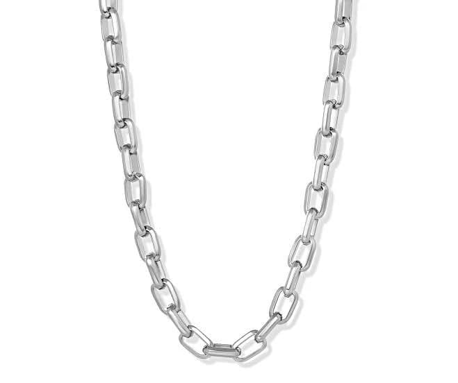 Invicta Jewelry Men's Beveled Edge Large Nautical Oval Link