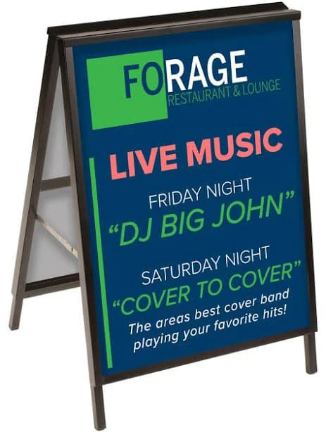 Displays2Go 22x28 Metal A-Frame Folding Sign